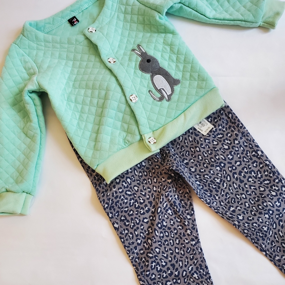Bundle animal pants pajamas and jacket. - Picture 8 of 10